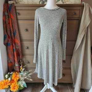 Bar III Heathered Gray Long Sleeve Dress